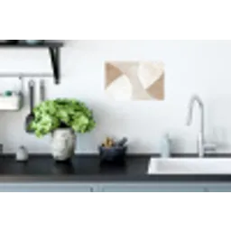 Bruin - Japandi - Abstract Muursticker klein -keuken