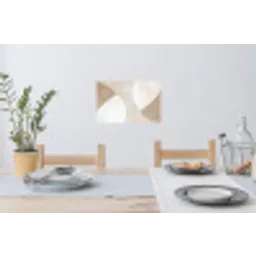 Bruin - Japandi - Abstract Muursticker klein -eettafel