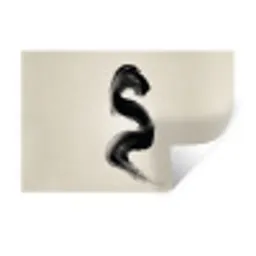 Penseelstreek - Zwart - Minimalistisch Muursticker klein -3d