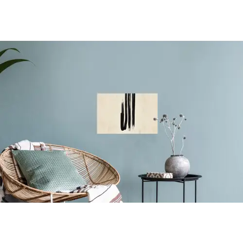 Penseelstreken - Verticaal - Zwart Muursticker klein -plant
