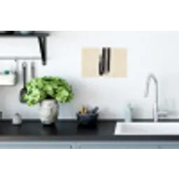 Penseelstreken - Verticaal - Zwart Muursticker klein -keuken