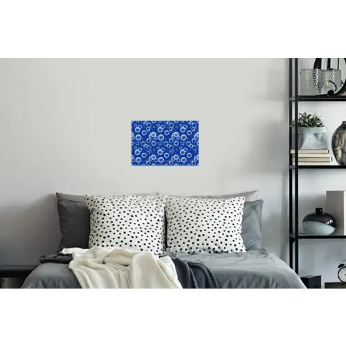 Bubbels - Patroon - Blauw Muursticker klein -slaapkamer