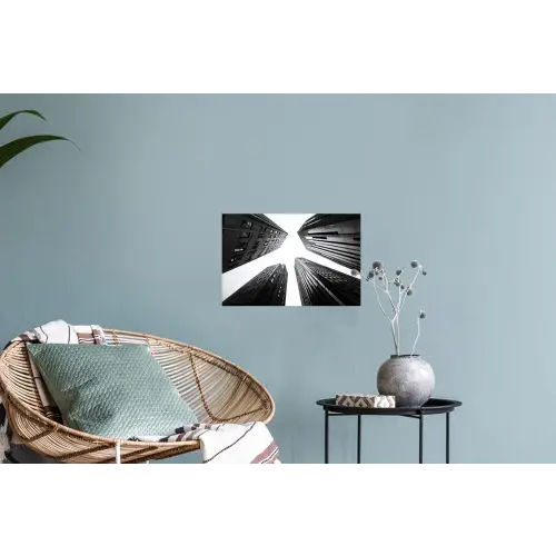 Gebouwen - Lucht - Zwart Muursticker klein -plant