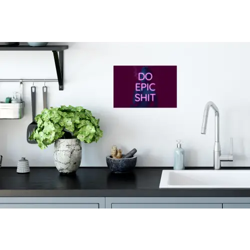 Buste - Neon - LED - Letters Muursticker klein -keuken