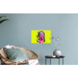 Buste - Verf - Geel Muursticker klein -plant