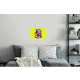 Buste - Verf - Geel Muursticker klein -slaapkamer