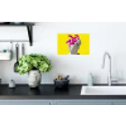 Buste - Slangen - Geel Muursticker klein -keuken