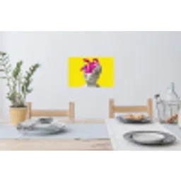 Buste - Slangen - Geel Muursticker klein -eettafel