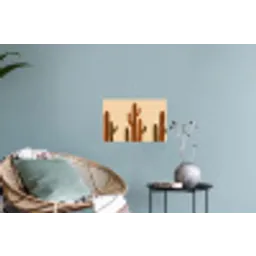 Cactus - Woestijn - Zand - Bruin Muursticker klein -plant