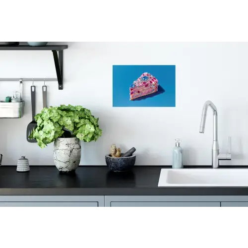 Taart - Edelstenen - Glitters - Roze Muursticker klein -keuken