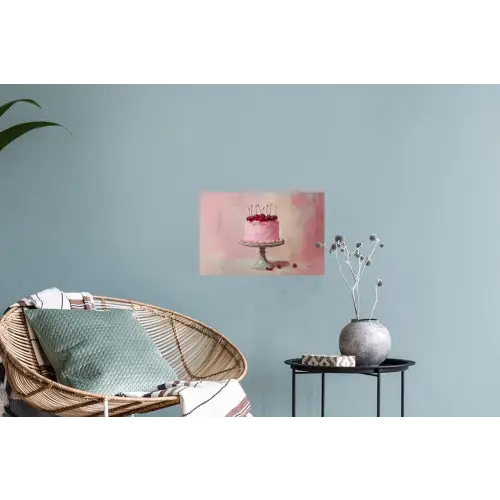 Taart - Pink - Cherry Muursticker klein -plant