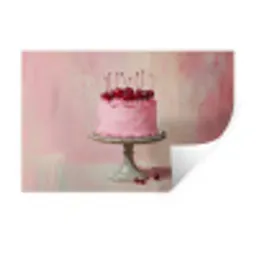 Taart - Pink - Cherry Muursticker klein -3d