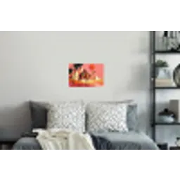 Kameel - Pyramides - Rode zon Muursticker klein -slaapkamer