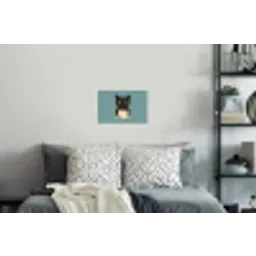 Kat - Zwart - Koffie - Minimalistisch Muursticker klein -slaapkamer