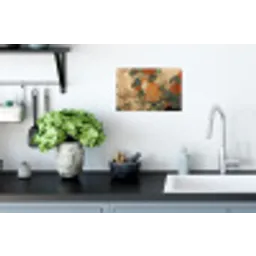 Kat - Sierlijk - Bloemen Muursticker klein -keuken