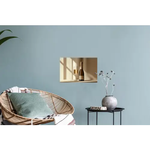 Champagne - Beige - Schaduw - Bubbels Muursticker klein -plant