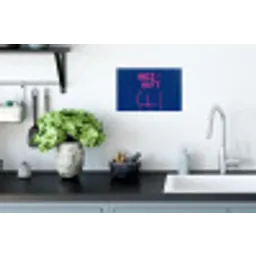Brutaal - Grappig - Blauw Muursticker klein -keuken