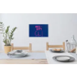 Brutaal - Grappig - Blauw Muursticker klein -eettafel