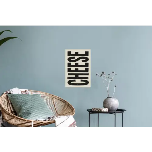 Kaas - Decoratie - Beige - Cheese Muursticker klein -plant