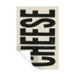 Kaas - Decoratie - Beige - Cheese Muursticker klein -3d