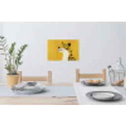 Cheetah - Illustratie - Geel Muursticker klein -eettafel