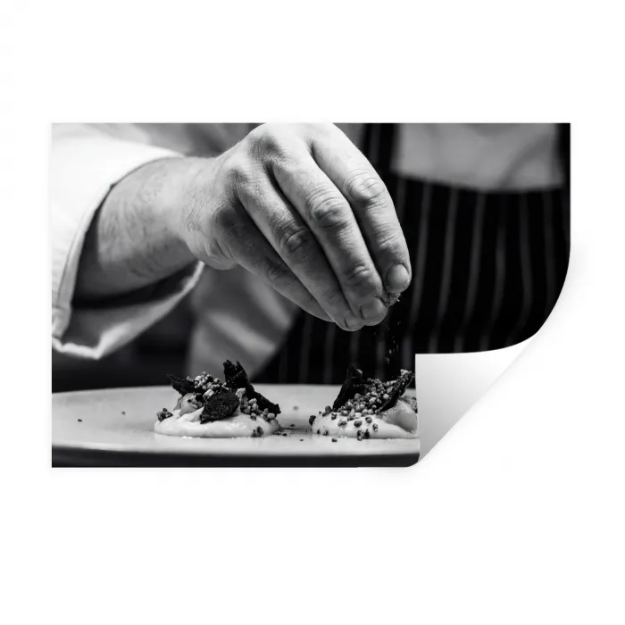Chef - Garnering - Gerecht Muursticker klein -3d