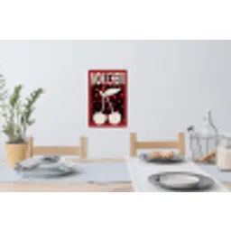 Kersen - Illustratie - Rood Muursticker klein -eettafel