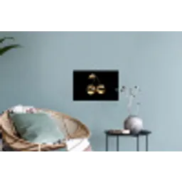 Kersen - Zwart - Goud - Chrome Muursticker klein -plant