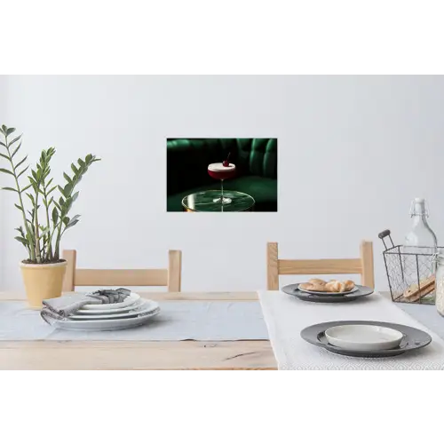 Kers - Cocktail - Rood - Marmer Muursticker klein -eettafel