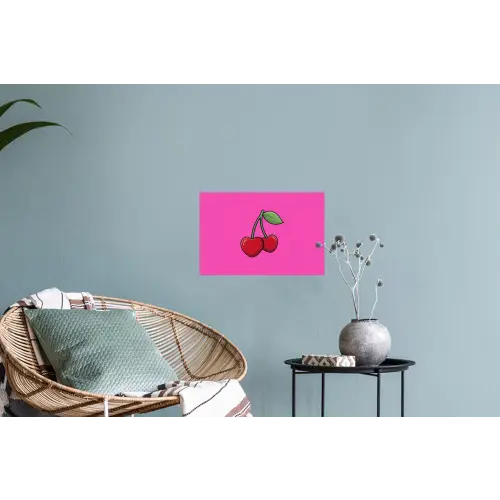 Kers - Roze - Fruit Muursticker klein -plant