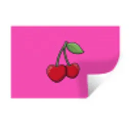 Kers - Roze - Fruit Muursticker klein -3d