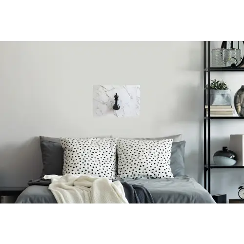 Schaakstuk - Loper - Zwart - Marmer Muursticker klein -slaapkamer