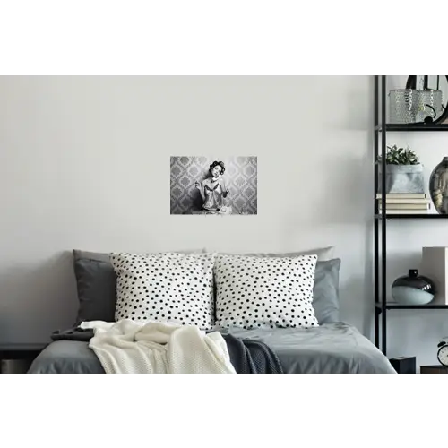 Chic - Vrouw - Zwart - Wit Muursticker klein -slaapkamer