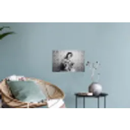 Chic - Vrouw - Zwart - Wit Muursticker klein -plant