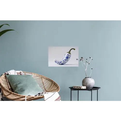Chilipeper - Keramiek - Blauw Muursticker klein -plant
