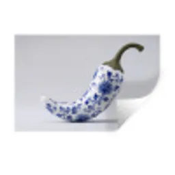 Chilipeper - Keramiek - Blauw Muursticker klein -3d