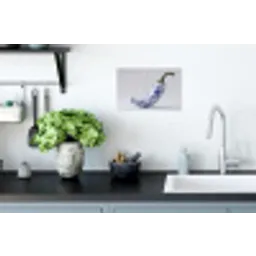 Chilipeper - Keramiek - Blauw Muursticker klein -keuken