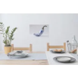 Chilipeper - Keramiek - Blauw Muursticker klein -eettafel