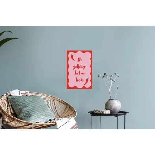 Chilipeper - Red - Hot - Quotes Muursticker klein -plant
