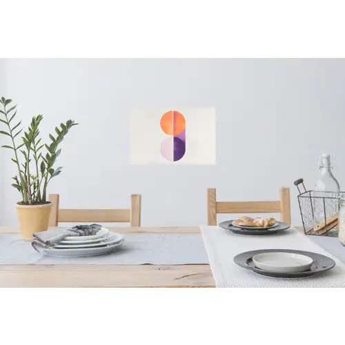Cirkels - Abstract - Paars Muursticker klein -eettafel