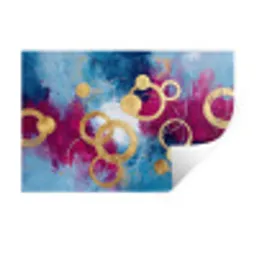 Cirkels - Goud - Abstract Muursticker klein -3d