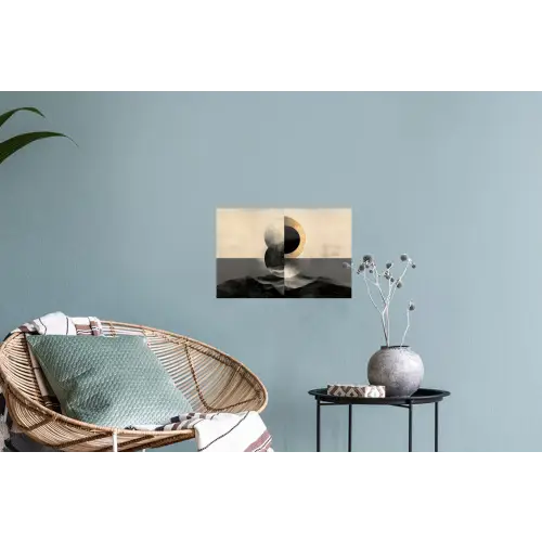 Cirkels - Schaduw - Abstract Muursticker klein -plant