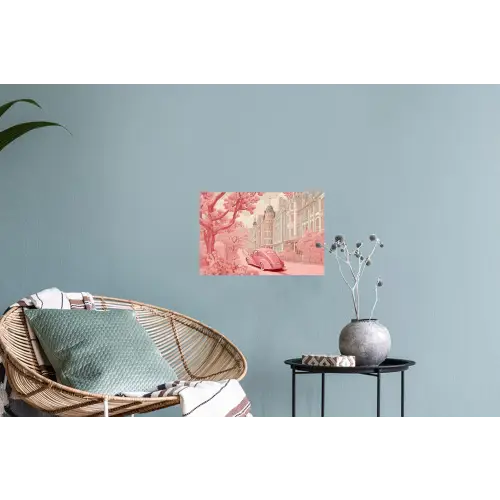 City - Car - Pink Muursticker klein -plant