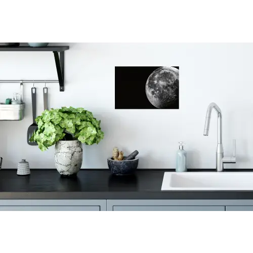 Close-up - Maan - Wit - Textuur Muursticker klein -keuken