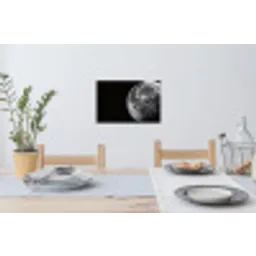 Close-up - Maan - Wit - Textuur Muursticker klein -eettafel