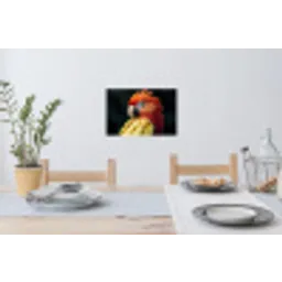 Close-up - Papegaai - Veren - Oranje Muursticker klein -eettafel