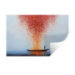 Wolk - Confetti - Boot - Wateroppervlakte Muursticker klein -3d