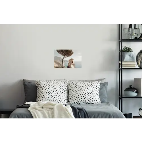 Kust - Klif - Boom - Gebouw Muursticker klein -slaapkamer