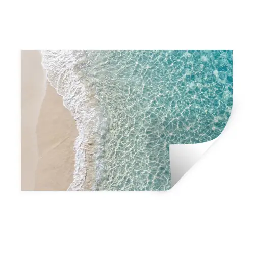 Kust - Zand - Blauw Muursticker klein -3d
