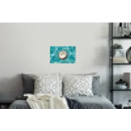 Kokosnoot - Water - Wit Muursticker klein -slaapkamer
